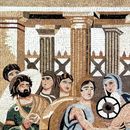 Off to Battle Roman Mosaic Reproduction крупным планом