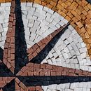 Copper Compass Mosaic close-up