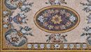 Gold Flower Pot Rug Mosaic close-up
