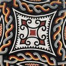 Мозаика, плетеный орнамент крупным планом