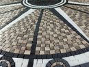 Checkered Compass Rose Mosaic, 71" close-up