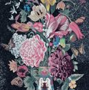 Лилии и хризантемы, мозаика крупным планом