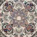 Мраморная мозаика с цветами, 220 см крупным планом