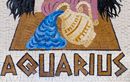 Aquarius Zodiac Mosaic крупным планом