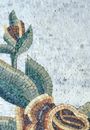 Singular Blooming Rose with Border Mosaic Wall Art close-up