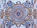 Blue and White Bohemian Rug Mosaic close-up