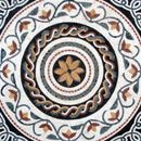 Flowers and Braids Patterned Mosaic close-up