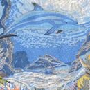 Голубой дельфин, мозаика крупным планом