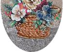 Basket of Mixed Flowers Mosaic close-up
