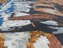 Horses Galloping Mosaic Mural close-up
