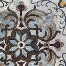 Mosaik Muster Grau Gold, 100 cm Zoom
