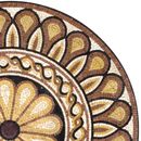 Mosaik Goldene Blumenblüte Zoom