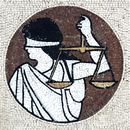 Lady Justice Mosaic, 36" close-up