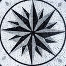 Black Compass Mosaic, 30" close-up