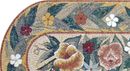 Oval Floral Rug Mosaic close-up