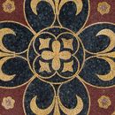 Red Fleur-de-lis Mosaic, 48" close-up