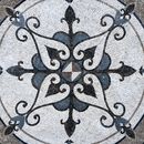 Round Fleur de Lis Mosaic, 48" close-up