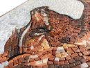 Wild Brown Horse Mosaic, 56" close-up