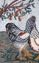 Mosaik Hühnerpaar, 80 cm Zoom