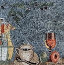 Кофе и вино, мозаика, 60x145 см крупным планом