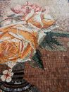 Букет с розами, мозаика крупным планом