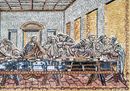 Тайная Вечеря, мозаика, 200x100 см крупным планом