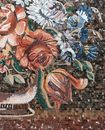 Display of Mixed Flowers Mosaic close-up