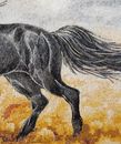 Black Stallion Mosaic Wall Art крупным планом