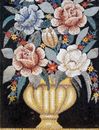 Gold Vase of Flowers Mosaic, 60"x30" close-up
