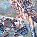 Falcon on Cliff Mosaic, 30"x44" close-up