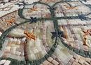 Art Deco Patterned Mosaic, 36" close-up
