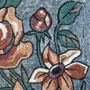 Dusky Rose and Flowers Mosaic, 32" close-up