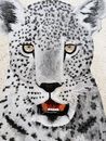 Mosaik Leopard Weiß, 100 cm Zoom