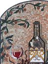 Lemons and Wine Mosaic close-up