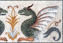 Twin Dragons Mosaic close-up