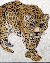 A Lone Jaguar Mosaic close-up