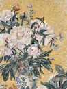 White Peonies Mosaic Wall Art close-up