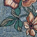 Dusky Rose and Flowers Mosaic, 32" close-up