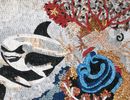 Dolphins and Coral Forest Mosaic close-up