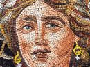 Mona Lisa of the Galilee Mosaic Of Zippori Reproduction крупным планом