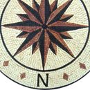 Brown Compass Mosaic, 48" close-up
