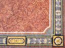 Red Leaves Pattern Rug Mosaic close-up