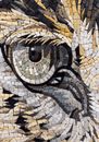 Leopard Portrait Mosaic крупным планом