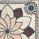 Geometric Radial Flower Mosaic, 71" close-up