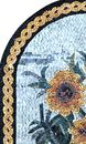 Arched Sunflower Mosaic, 24"x40" close-up