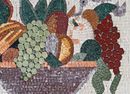 Fruit Bowl Still-Life Mosaic, 32"x24" close-up