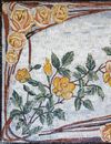 Yellow Roses and Butterfly Mosaic, 130x70 см крупным планом