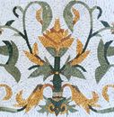 Mosaik Floral Gold, 100x65 cm Zoom