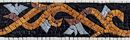 Mosaik Bordüre Goldene Blütenranke, 600x10 cm Zoom