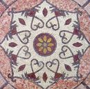 Розовый орнамент, мозаика, 100 см крупным планом